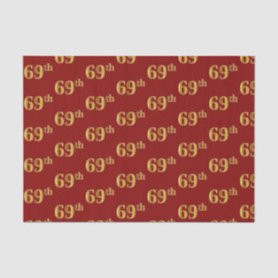 Papel De Seda Evento Red, Faux Gold 69 (Sesenta y Noveno)
