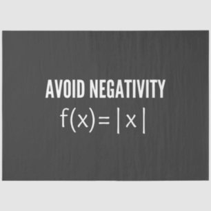 Papel De Seda evitar ecuación matemática de negatividad