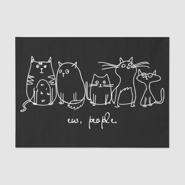Papel De Seda Ew, People Funny Meowy Cat Aovers (Anverso)