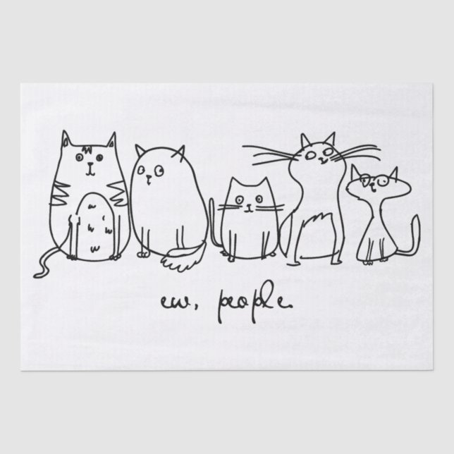 Papel De Seda Ew, People Funny Meowy Cat Aovers (Anverso)