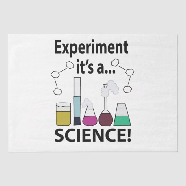Papel De Seda Experimento científico es una ciencia (Anverso)