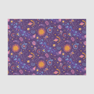 Papel De Seda Exploración Espacial Voyager Púrpura