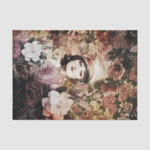 Papel De Seda Extracto hermoso de la flor de la mujer del