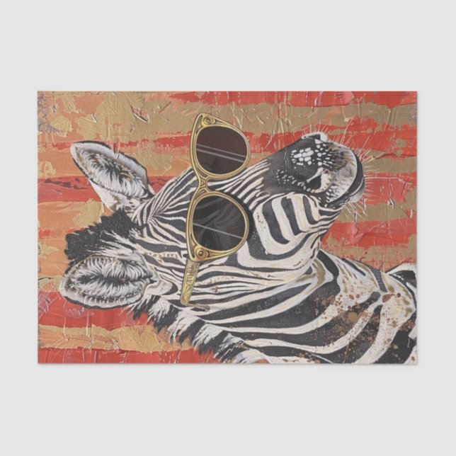 Papel De Seda Extravaganza de cebra16 (Anverso)