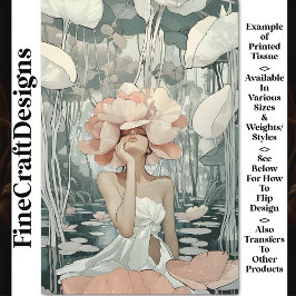 Papel De Seda Exuberante Coral de la Diosa Botánica, Rubor CC2 D