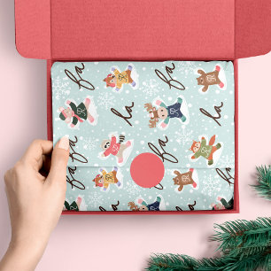Papel De Seda Fa La La Snow Angel Woodland Animales Fun Winter
