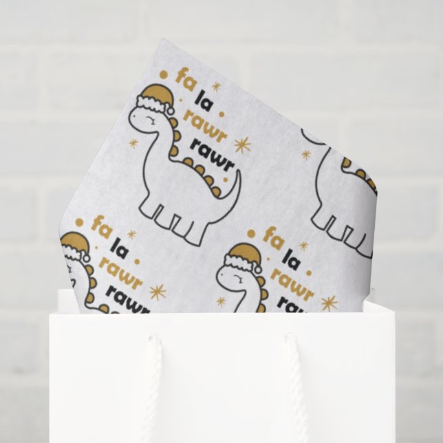 Papel De Seda Fa La Rawr Rawr Dinosaurio (Bolsa de regalo)