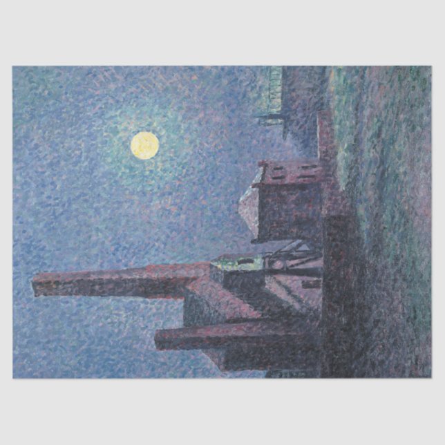 Papel De Seda Fábrica a la luz de la luna (paisaje urbano) (Luce (Anverso)