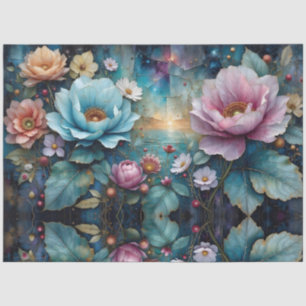 Papel De Seda Fabuloso Amanecer Floral Colorido
