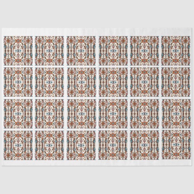 Papel De Seda Fabuloso otoño y azul en el suelo (Anverso)