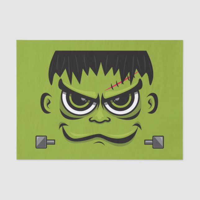 Papel De Seda Face Frankenstein Halloween (Anverso)