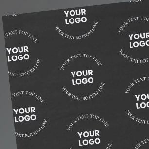 Papel De Seda Fácil de reemplazar logotipo y patrón de texto edi