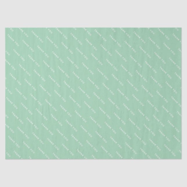 Papel De Seda Fácil Gracias Empresa De Empaquetado Verde Mint (Anverso)