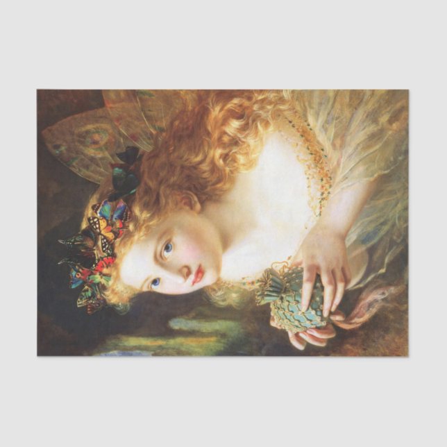 Papel De Seda Fairy Fairies Butterfly Butterflies Desnuda (Anverso)