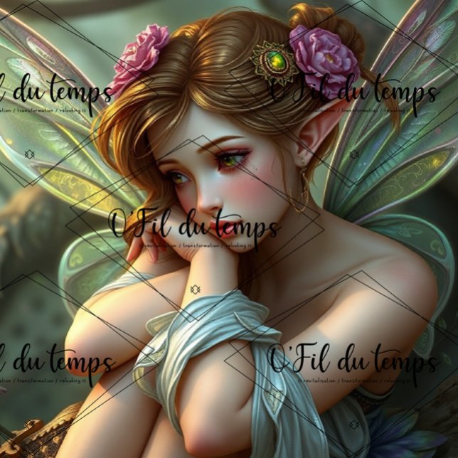 Papel De Seda Fairy Princess - Decoupage - Whimsical (Subido por el creador)