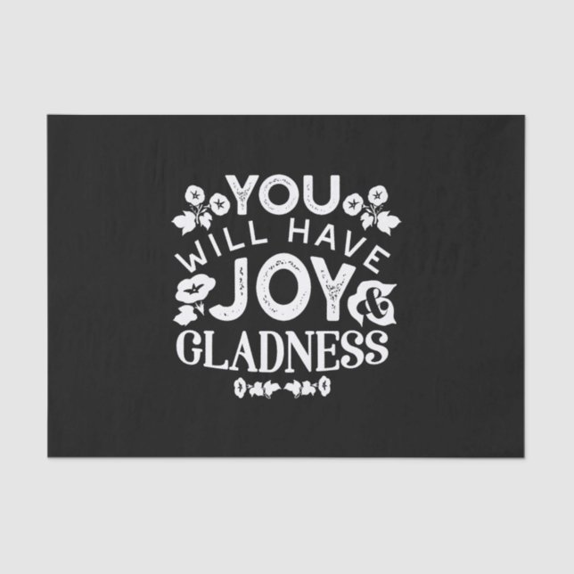 Papel De Seda Faith and Happiness – Joy and Gladness Quotes (Anverso)