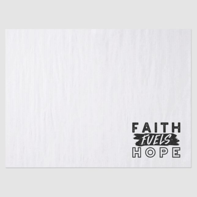 Papel De Seda Faith Fuels Hope Quote – Uplifting Christian Art (Anverso)