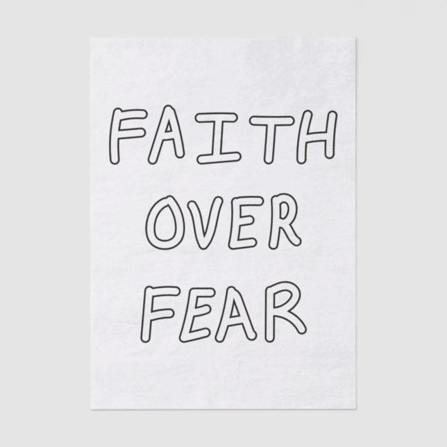 Papel De Seda Faith over Fear (Anverso)