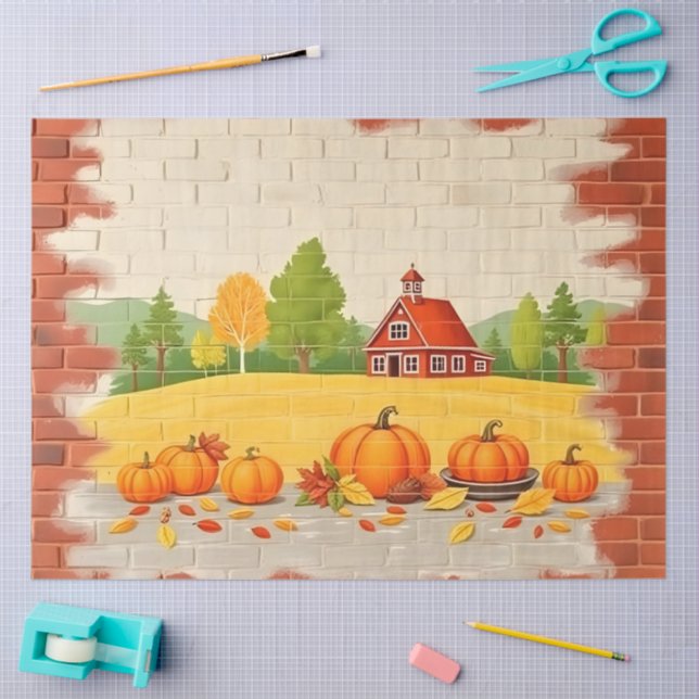 Papel De Seda Fall Beautiful Trendy Happy Thankending (Artesanía)