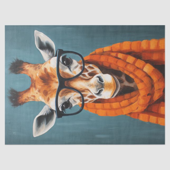 Papel De Seda Fall Giraffe Fashionista (Anverso)