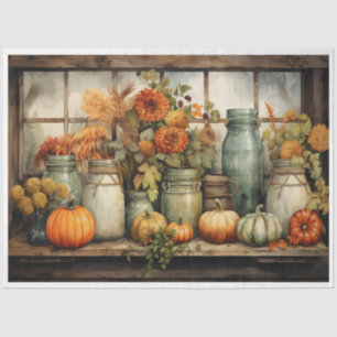 Papel De Seda Fall Mason Jars