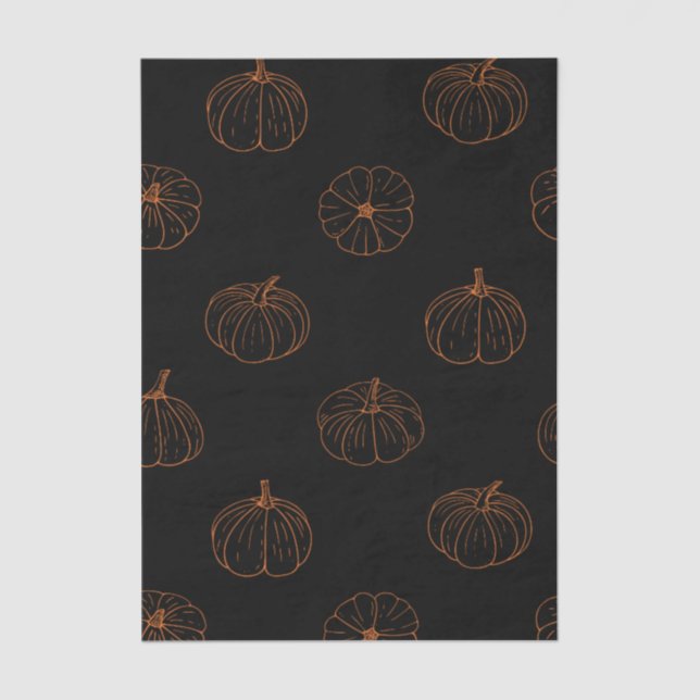 Papel De Seda Fall Pumpkin Tissue Paper – Autumn Gift Wrap  (Anverso)