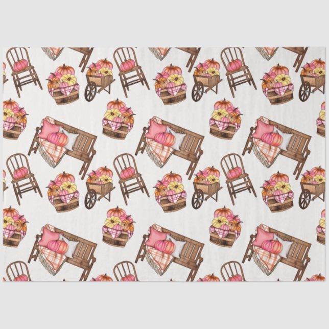 Papel De Seda Fall Thanksgiving Series Design 22 (Anverso)