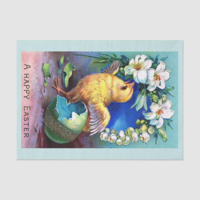 Papel De Seda Fallece Un Feliz Chick De Pascua (Anverso)