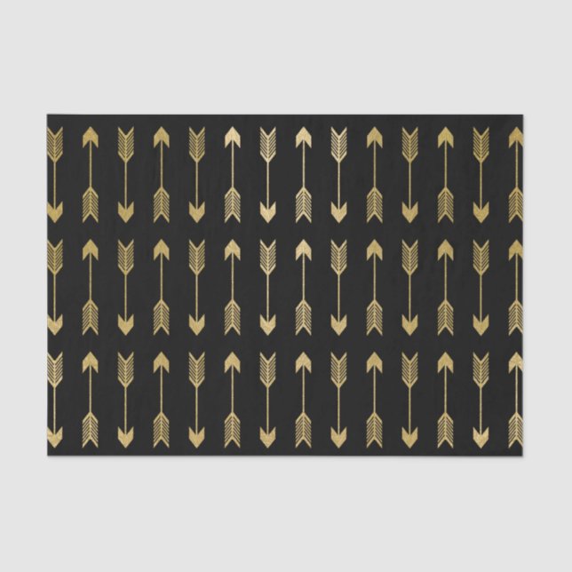 Papel De Seda Falso modelo de las flechas del Relieve metalizado (Anverso)