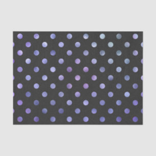Papel De Seda Falso negro metálico violeta púrpura del lunar del
