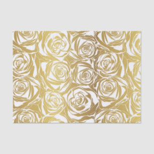 Papel De Seda falso oro, rosas, modelo, art déco, hermoso,