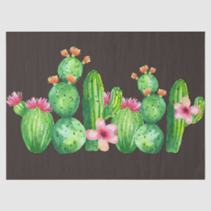 Papel De Seda Familia De Cactus