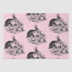 Papel De Seda Familia de conejos de cosecha