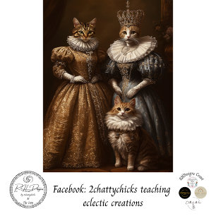 Papel De Seda Familia de gatos de retrato artístico de descompos