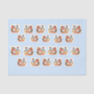 Papel De Seda Familia de gatos vestida Victorian del gatito