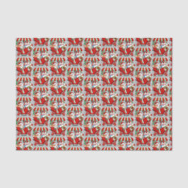 Papel De Seda familia de nieve de Navidad retro vintage