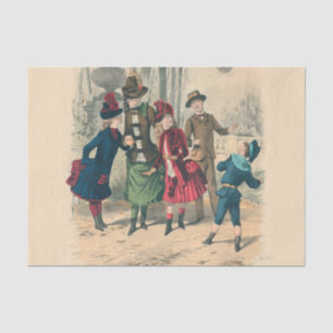 Papel De Seda Familia Infantil Vieja Victoriana