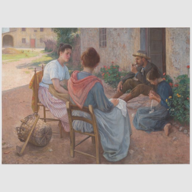 Papel De Seda Familia italiana tradicional (Italia antigua) (Anverso)