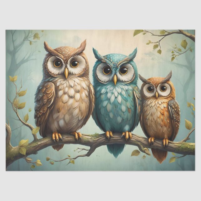 Papel De Seda Familia Owl en una sucursal (Anverso)