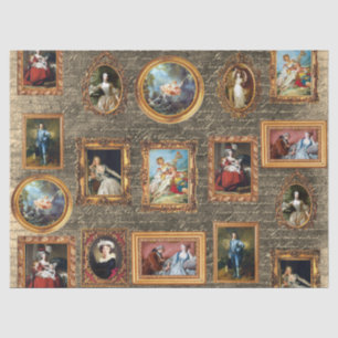 Papel De Seda Famosa pintura rococó enmarcada en decoración anti