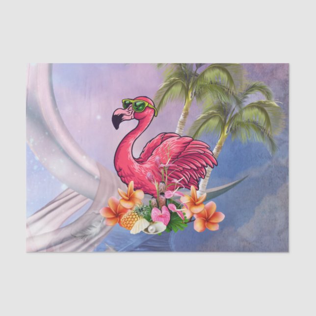 Papel De Seda Famoso flamingo (Anverso)