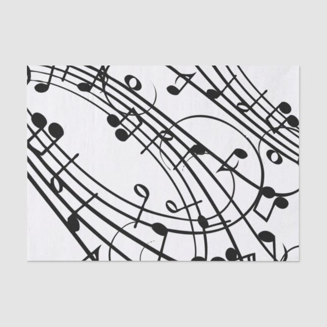 Papel De Seda Fancy Music Notes (Anverso)