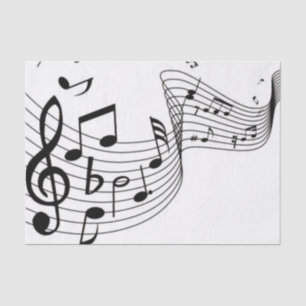 Papel De Seda Fancy Music Notes
