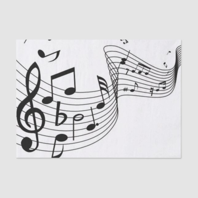 Papel De Seda Fancy Music Notes (Anverso)