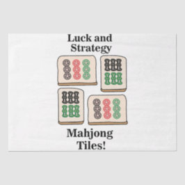 Papel De Seda Fans de Mahjong Tiles Luck Strategy Player