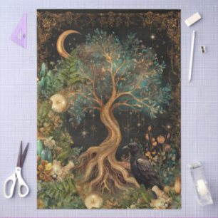 Papel De Seda Fantasía Caprichosa Arte Celestial Collage Decoupa