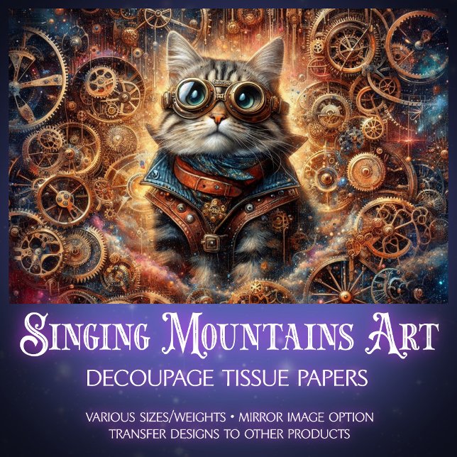 Papel De Seda Fantasía cósmica descodificación de gatos de Steam (Subido por el creador)