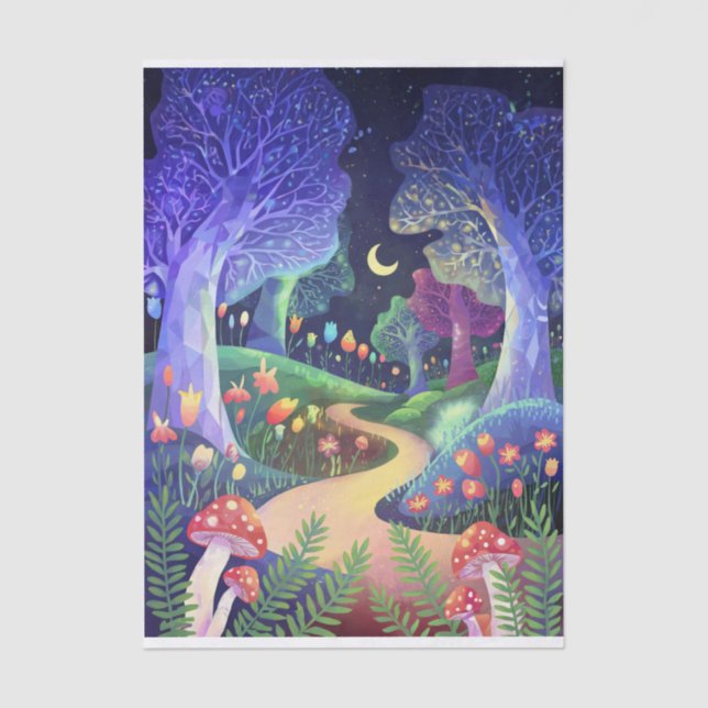 Papel De Seda Fantasía de Blue Fairyland (Anverso)