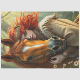 Papel De Seda Fantasía de caballos y compañeros