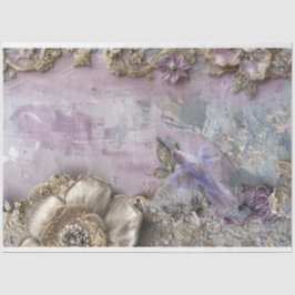 Papel De Seda Fantasía de Cuento de Hadas Majestuoso Pájaro Azul